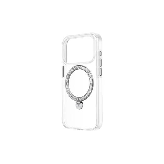 Apple iPhone 17 Pro Kılıf M-safe Şarj Özellikli Simli Standlı Pynana Dancing Circle Trendy Serisi Kapak - 9