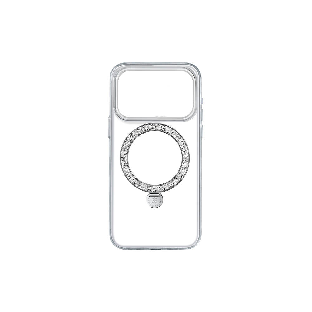 Apple iPhone 17 Pro Kılıf M-safe Şarj Özellikli Simli Standlı Pynana Dancing Circle Trendy Serisi Kapak - 2