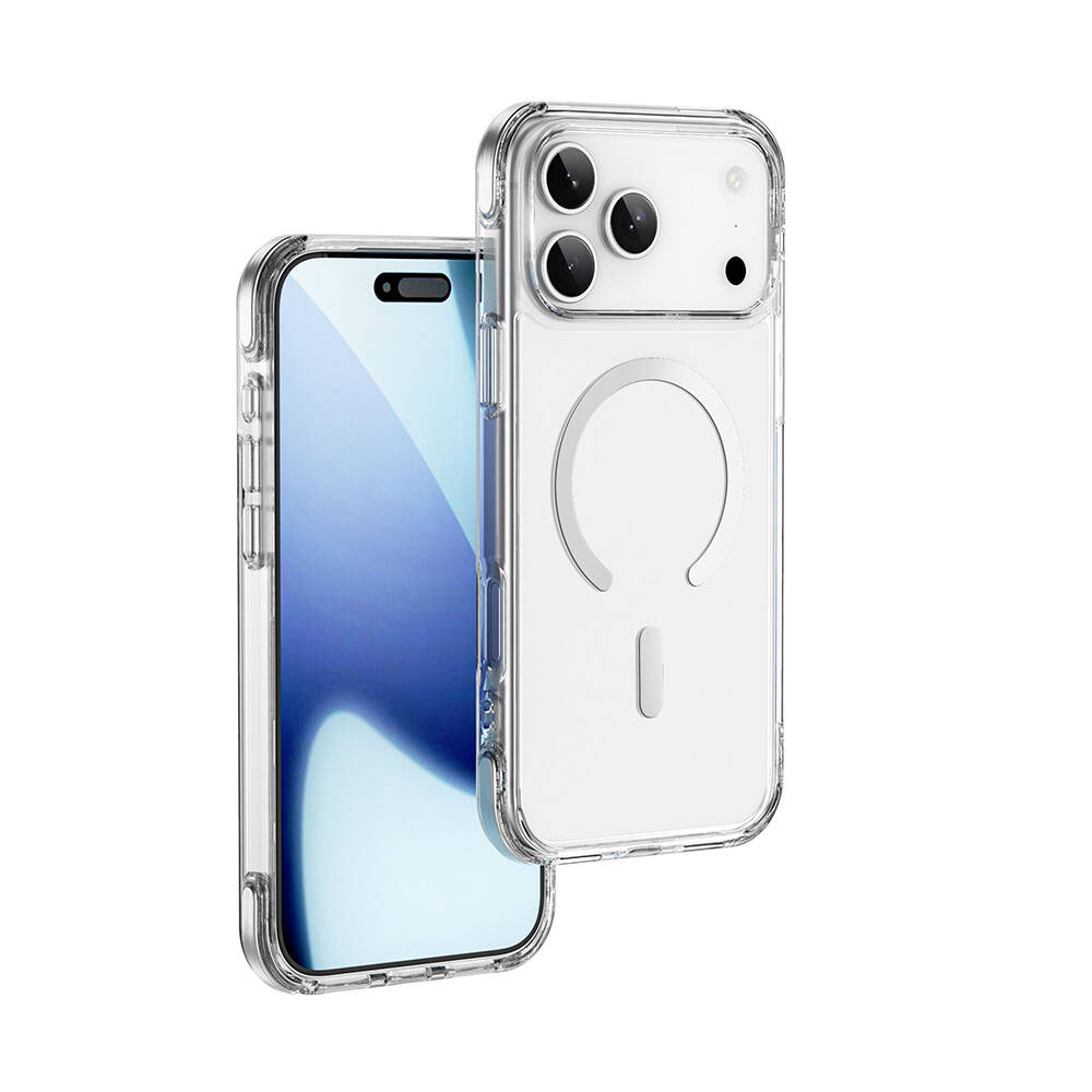 Apple iPhone 17 Pro Kılıf M-safe Şarj Özellikli Wiwu MCC-702 Titanyum Pro Serisi Sert PC Kapak - 2