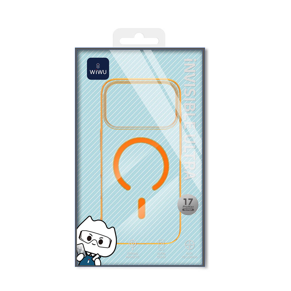 Apple iPhone 17 Pro Kılıf M-safe Şarj Özellikli Wiwu YXK-207 Invisible Pro Sert PC Kapak - 10
