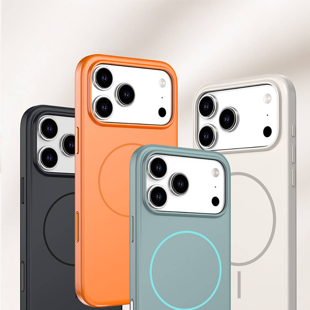 Apple iPhone 17 Pro Kılıf M-safe Şarj Özellikli Wlons Liza Kapak - 14