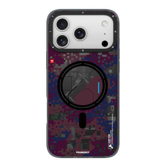 Apple iPhone 17 Pro Kılıf M-Safe Şarj Özellikli Youngkit Camouflage Sykell Serisi Kapak