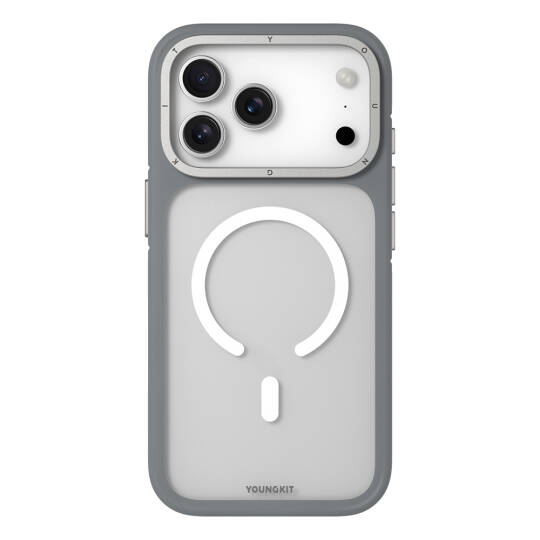 Apple iPhone 17 Pro Kılıf M-safe Şarj Özellikli Youngkit Rock Sand Serisi Kapak - 8