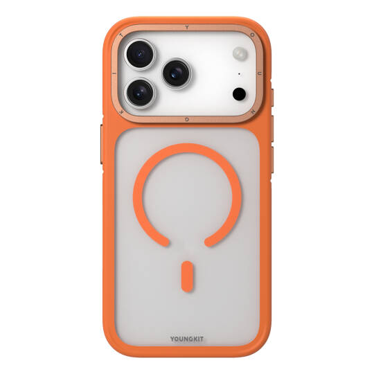 Apple iPhone 17 Pro Kılıf M-safe Şarj Özellikli Youngkit Rock Sand Serisi Kapak - 9