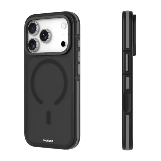 Apple iPhone 17 Pro Kılıf M-safe Şarj Özellikli Youngkit Rock Sand Serisi Kapak - 11