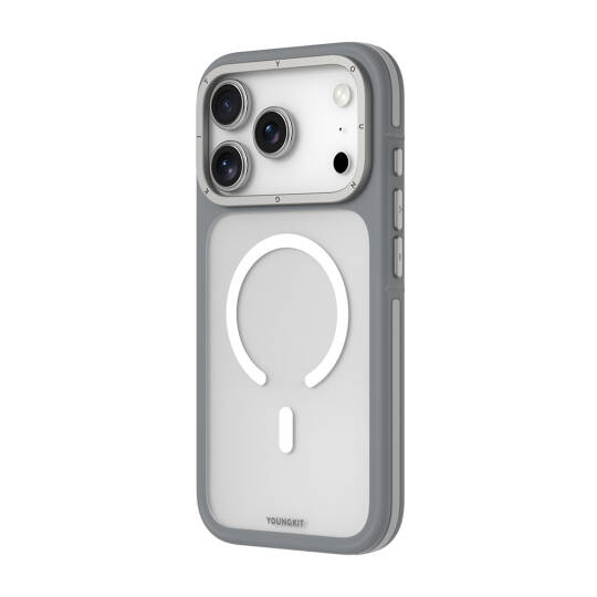 Apple iPhone 17 Pro Kılıf M-safe Şarj Özellikli Youngkit Rock Sand Serisi Kapak - 13
