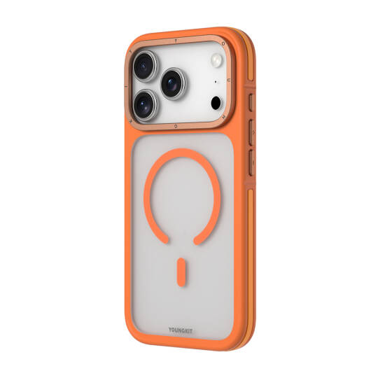 Apple iPhone 17 Pro Kılıf M-safe Şarj Özellikli Youngkit Rock Sand Serisi Kapak - 14