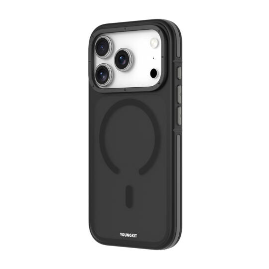 Apple iPhone 17 Pro Kılıf M-safe Şarj Özellikli Youngkit Rock Sand Serisi Kapak - 15