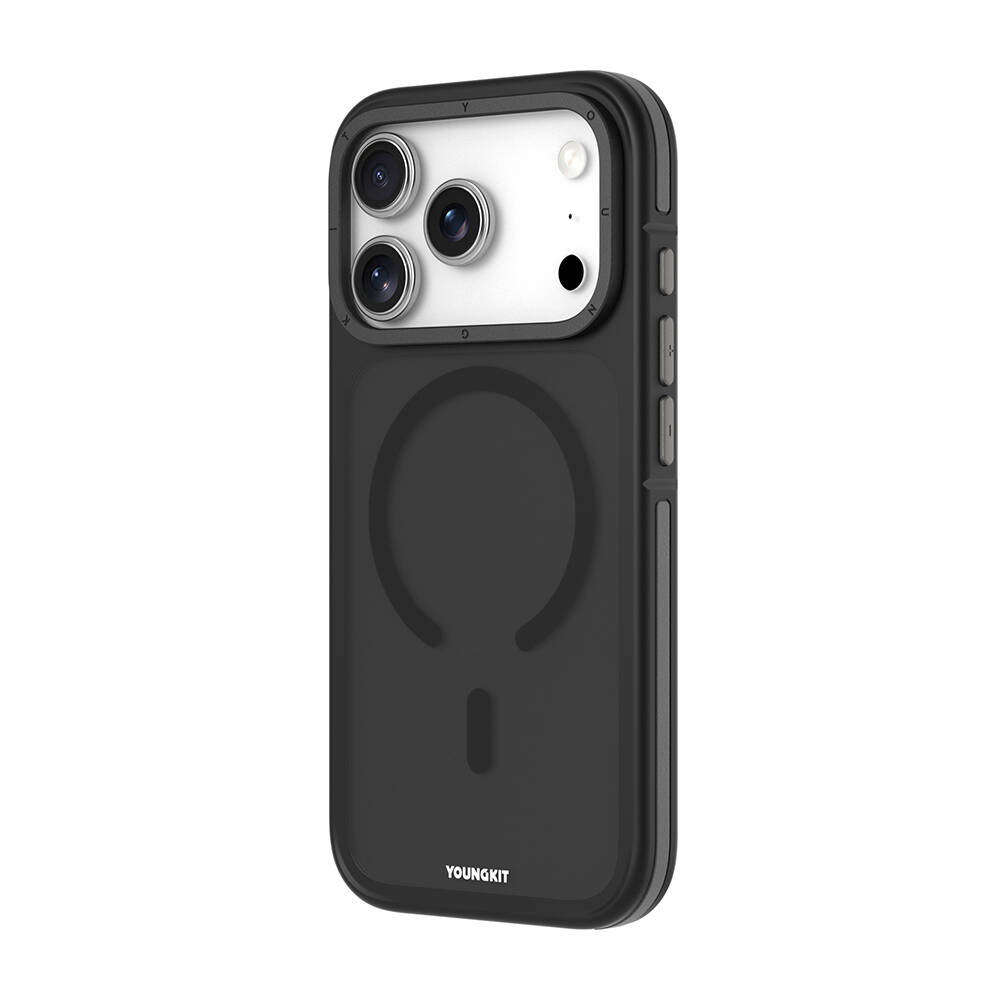 Apple iPhone 17 Pro Kılıf M-safe Şarj Özellikli Youngkit Rock Sand Serisi Kapak - 15