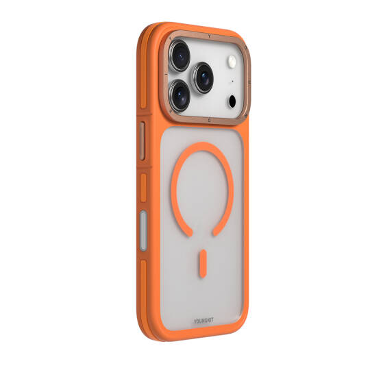 Apple iPhone 17 Pro Kılıf M-safe Şarj Özellikli Youngkit Rock Sand Serisi Kapak - 17
