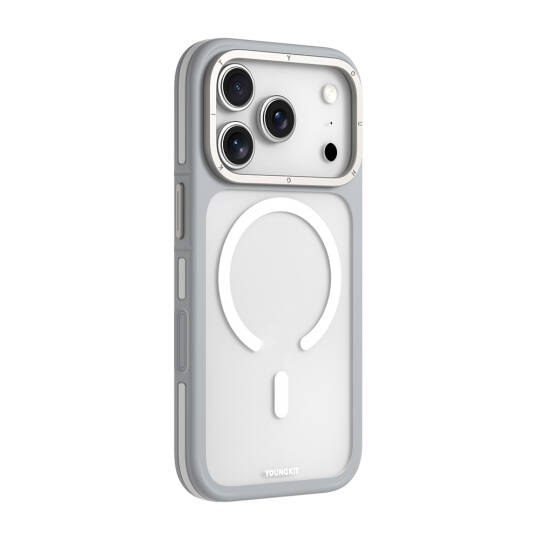 Apple iPhone 17 Pro Kılıf M-safe Şarj Özellikli Youngkit Rock Sand Serisi Kapak - 19