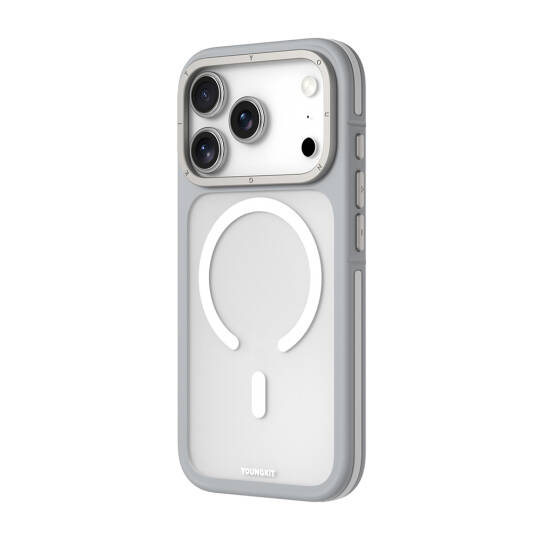 Apple iPhone 17 Pro Kılıf M-safe Şarj Özellikli Youngkit Rock Sand Serisi Kapak - 20