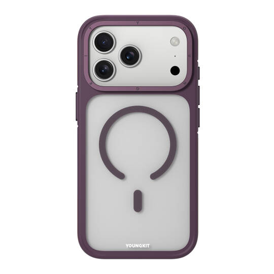 Apple iPhone 17 Pro Kılıf M-safe Şarj Özellikli Youngkit Rock Sand Serisi Kapak - 3