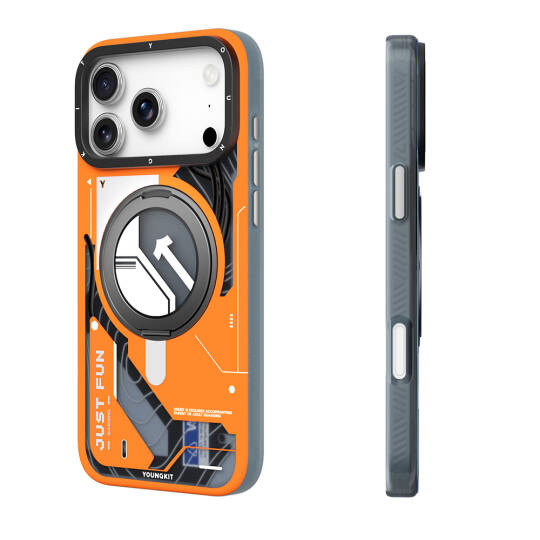 Apple iPhone 17 Pro Kılıf M-safe Şarj Özellikli Youngkit Starship Serisi Kapak - 10