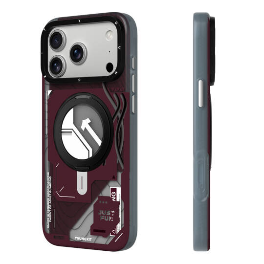 Apple iPhone 17 Pro Kılıf M-safe Şarj Özellikli Youngkit Starship Serisi Kapak - 3