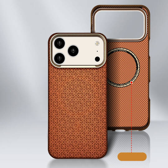 Apple iPhone 17 Pro Kılıf M-Safe Şarj Özellikli Zore Paris Vax Sert PC Kapak - 10