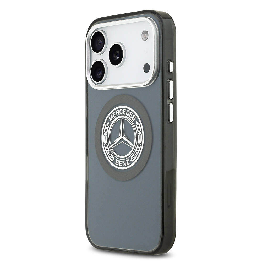 Apple iPhone 17 Pro Kılıf Mercedes Benz Orjinal Lisanslı M-safe Şarj Özellikli Çift Katmanlı PC Nostaljik Yıldız Dizayn Kapak - 6