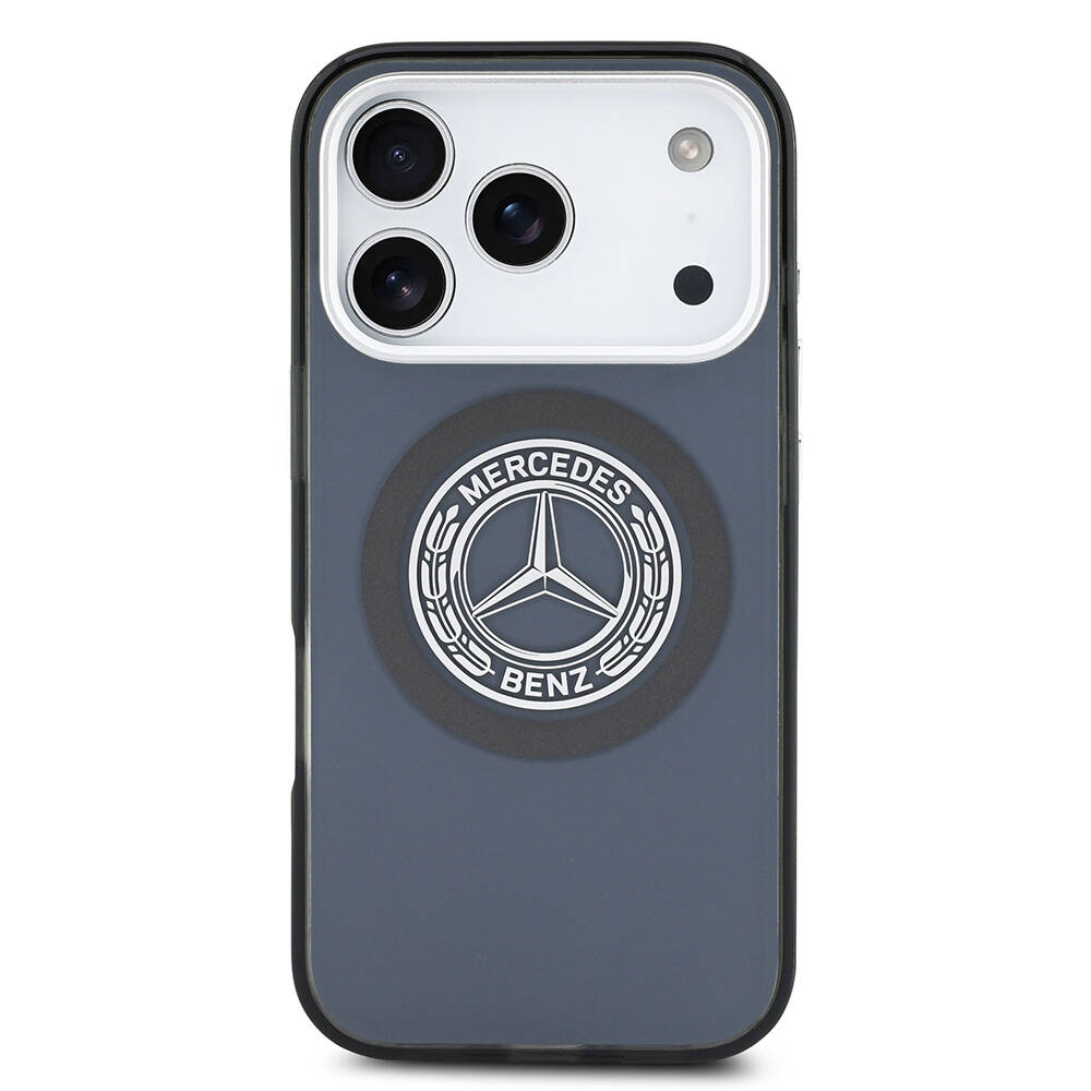 Apple iPhone 17 Pro Kılıf Mercedes Benz Orjinal Lisanslı M-safe Şarj Özellikli Çift Katmanlı PC Nostaljik Yıldız Dizayn Kapak - 7