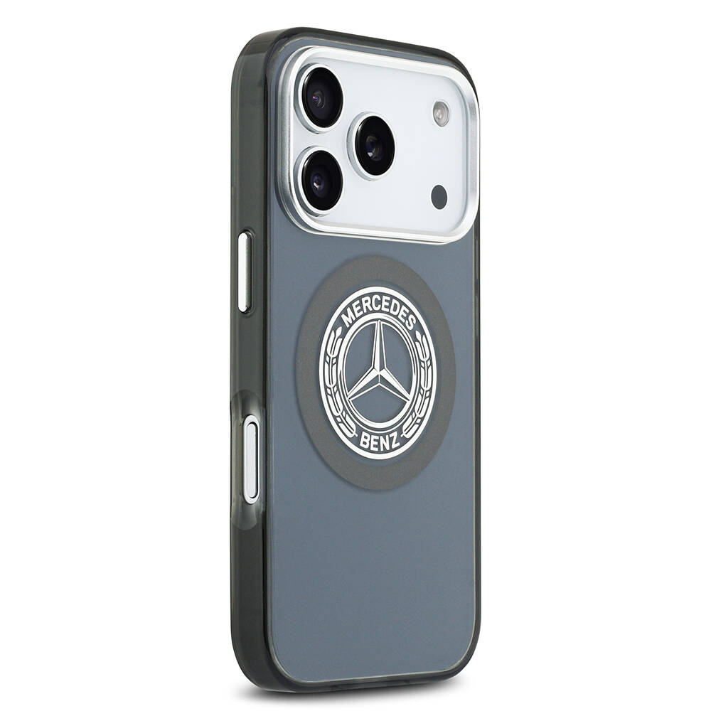 Apple iPhone 17 Pro Kılıf Mercedes Benz Orjinal Lisanslı M-safe Şarj Özellikli Çift Katmanlı PC Nostaljik Yıldız Dizayn Kapak - 8