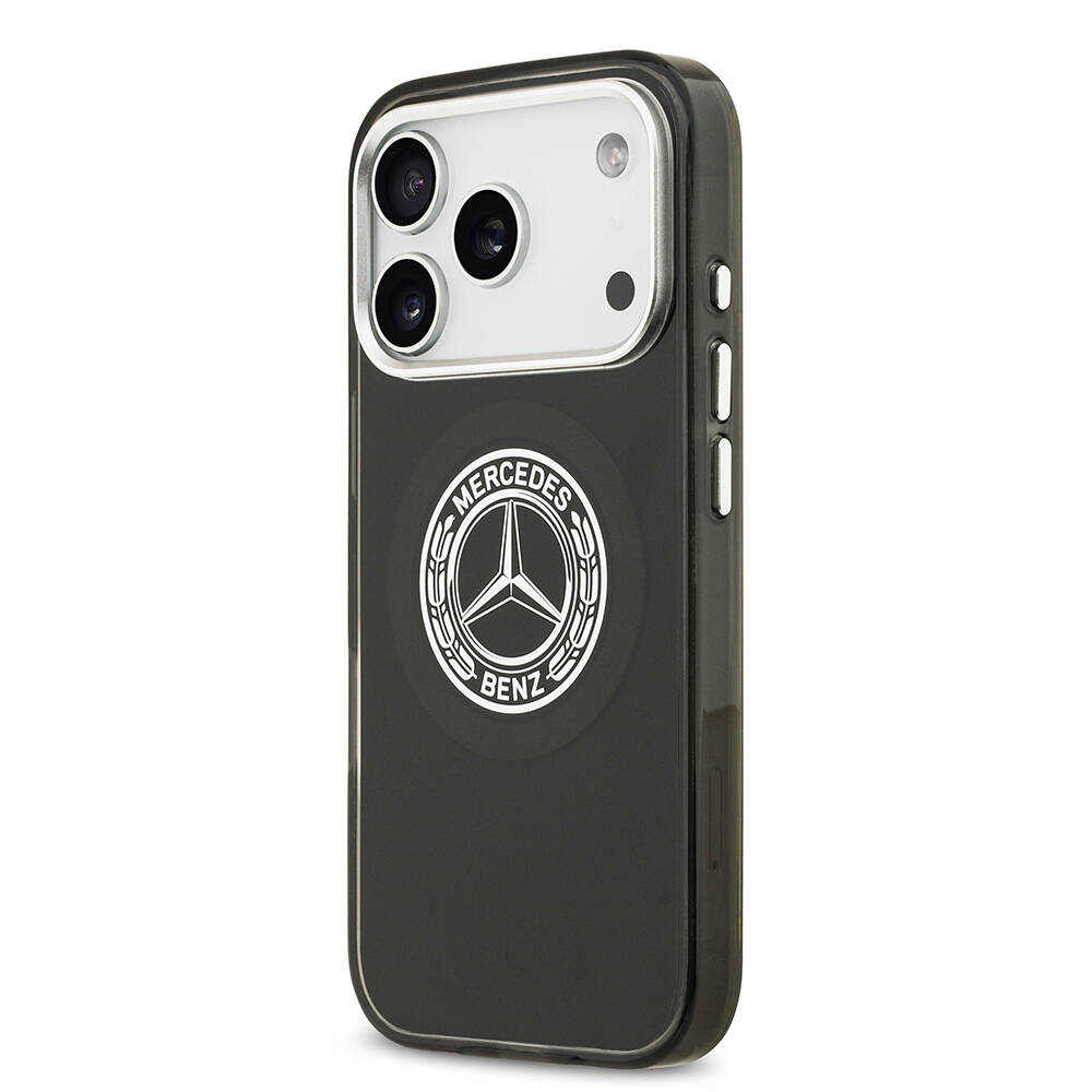 Apple iPhone 17 Pro Kılıf Mercedes Benz Orjinal Lisanslı M-safe Şarj Özellikli Çift Katmanlı PC Nostaljik Yıldız Dizayn Kapak - 12