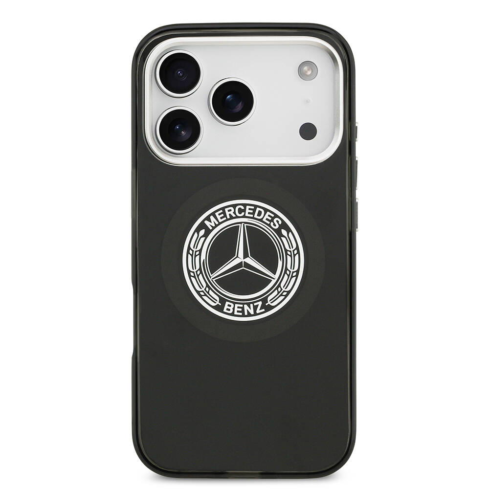 Apple iPhone 17 Pro Kılıf Mercedes Benz Orjinal Lisanslı M-safe Şarj Özellikli Çift Katmanlı PC Nostaljik Yıldız Dizayn Kapak - 13