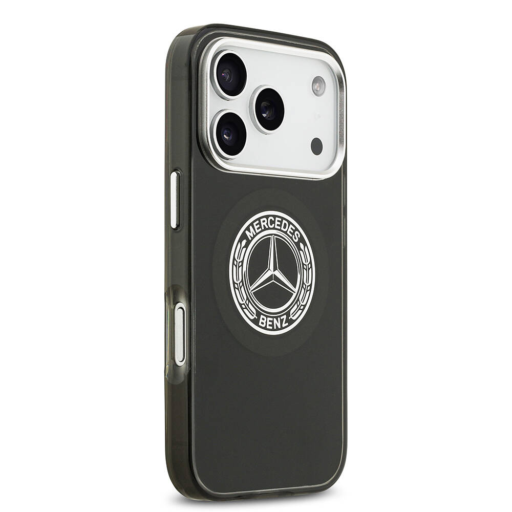 Apple iPhone 17 Pro Kılıf Mercedes Benz Orjinal Lisanslı M-safe Şarj Özellikli Çift Katmanlı PC Nostaljik Yıldız Dizayn Kapak - 14