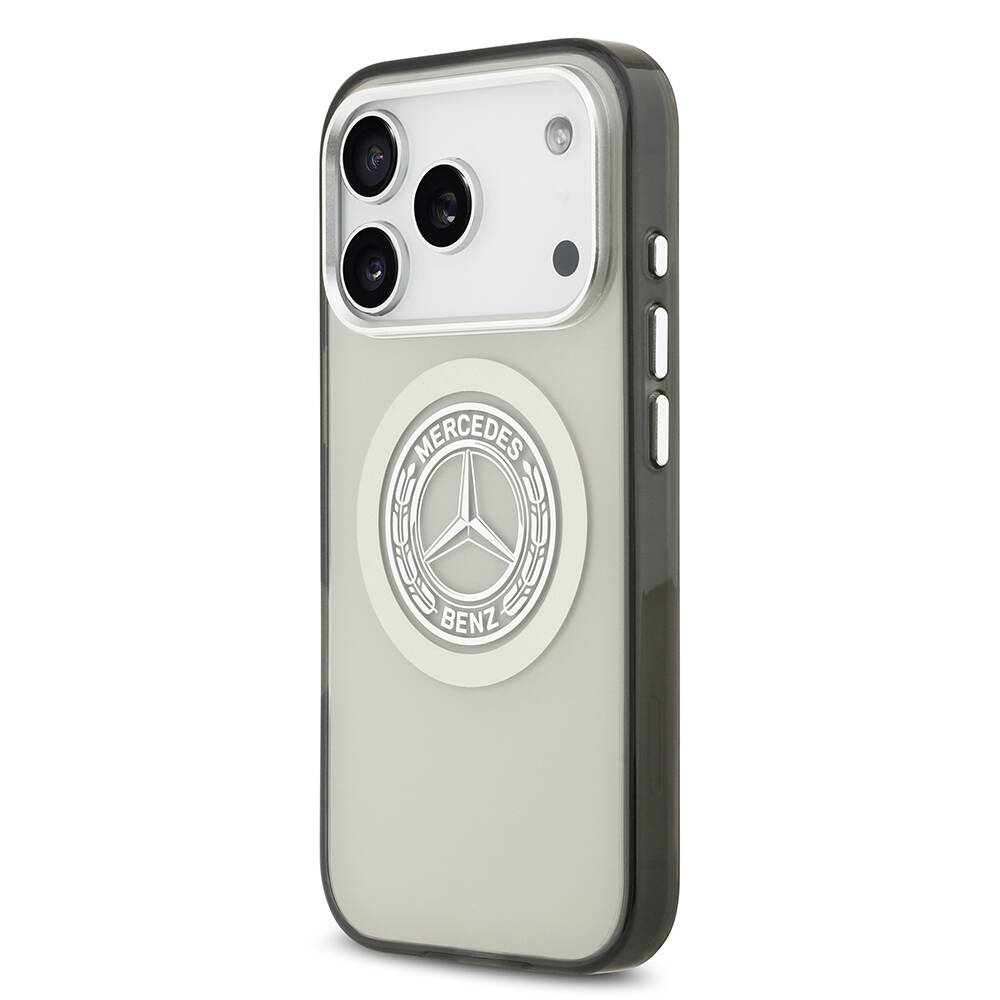 Apple iPhone 17 Pro Kılıf Mercedes Benz Orjinal Lisanslı M-safe Şarj Özellikli Çift Katmanlı PC Nostaljik Yıldız Dizayn Kapak - 18