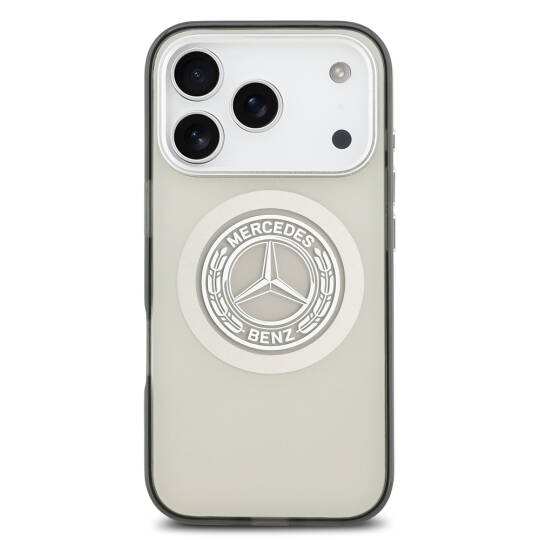 Apple iPhone 17 Pro Kılıf Mercedes Benz Orjinal Lisanslı M-safe Şarj Özellikli Çift Katmanlı PC Nostaljik Yıldız Dizayn Kapak - 19