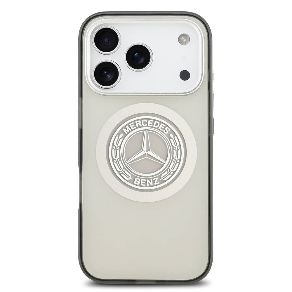 Apple iPhone 17 Pro Kılıf Mercedes Benz Orjinal Lisanslı M-safe Şarj Özellikli Çift Katmanlı PC Nostaljik Yıldız Dizayn Kapak - 19