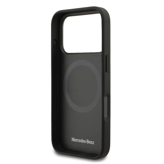 Apple iPhone 17 Pro Kılıf Mercedes Benz Orjinal Lisanslı M-safe Şarj Özellikli Hakiki Deri Nostaljik Yıldız Dizayn Kapak - 9