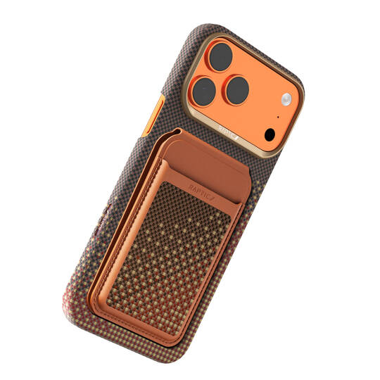 Apple iPhone 17 Pro Kılıf Raptic 2in1 Bundle Kit Aramid Skin Serenity Serisi Kartlık ve Karbon Kapak - 6