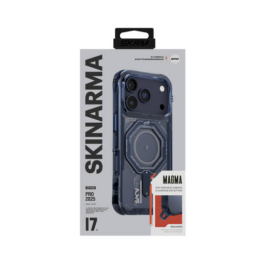 Apple iPhone 17 Pro Kılıf SkinArma M-safe Şarj Özellikli Airbag Tasarımlı Magma Kapak - 5