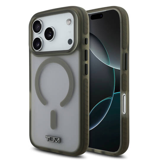 Apple iPhone 17 Pro Kılıf TUMI Orjinal Lisanslı M-safe Şarj Özellikli Buzlu Transparan Kapak - 3
