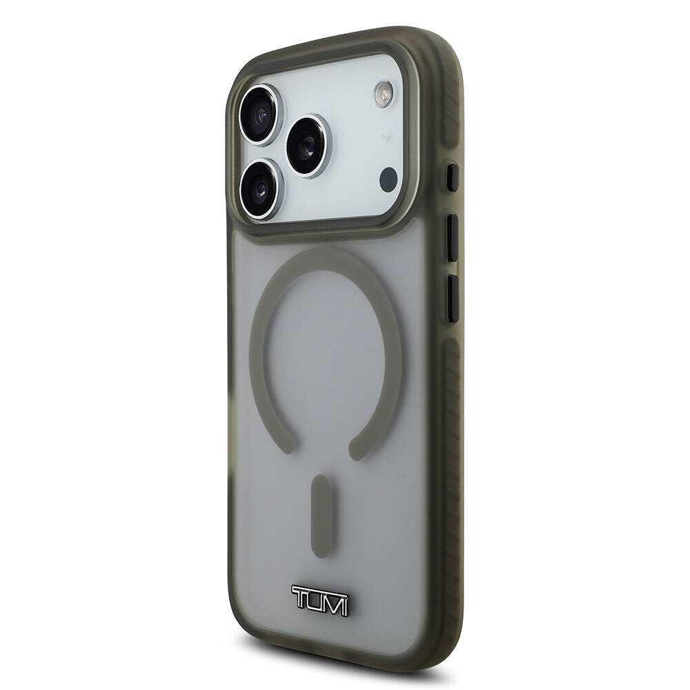 Apple iPhone 17 Pro Kılıf TUMI Orjinal Lisanslı M-safe Şarj Özellikli Buzlu Transparan Kapak - 4