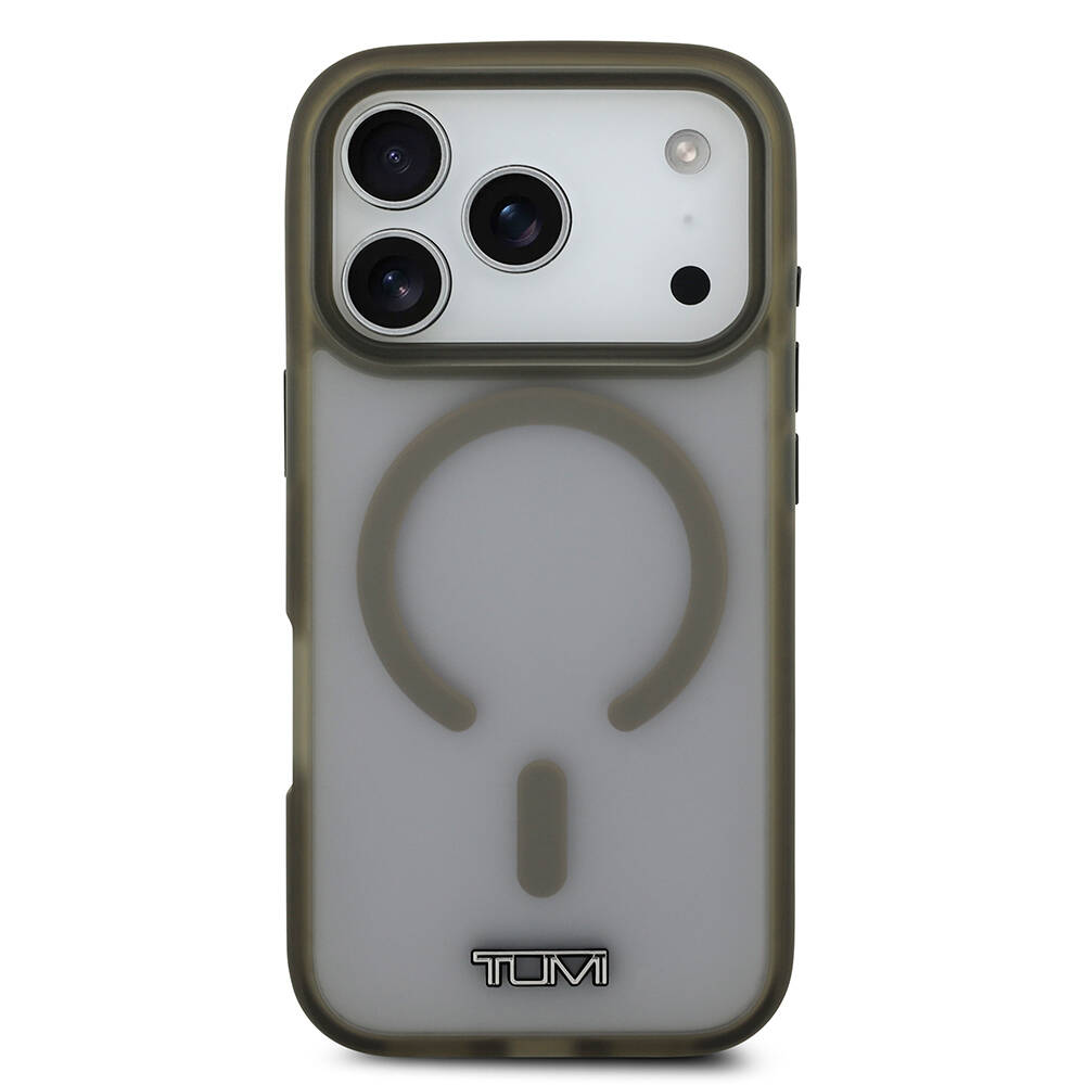 Apple iPhone 17 Pro Kılıf TUMI Orjinal Lisanslı M-safe Şarj Özellikli Buzlu Transparan Kapak - 5