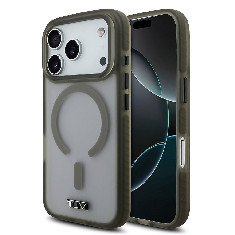 Apple iPhone 17 Pro Kılıf TUMI Orjinal Lisanslı M-safe Şarj Özellikli Buzlu Transparan Kapak - 1