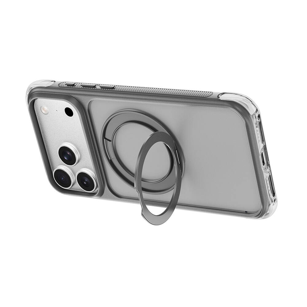 Apple iPhone 17 Pro Kılıf Wiwu AG-203 AeroGuard Ultra Serisi M-safe Şarj Özellikli Airbag Tasarımlı Standlı Kapak - 25