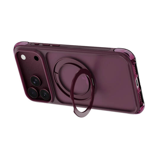 Apple iPhone 17 Pro Kılıf Wiwu AG-203 AeroGuard Ultra Serisi M-safe Şarj Özellikli Airbag Tasarımlı Standlı Kapak - 11