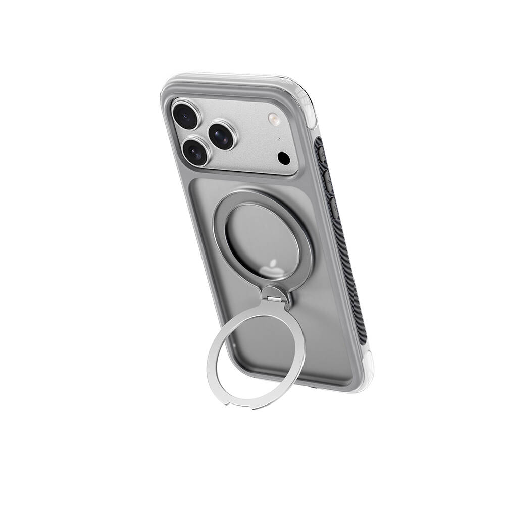 Apple iPhone 17 Pro Kılıf Wiwu AS-203 AeroShield Ultra Serisi M-safe Şarj Özellikli Airbag Tasarımlı Standlı Kapak - 42