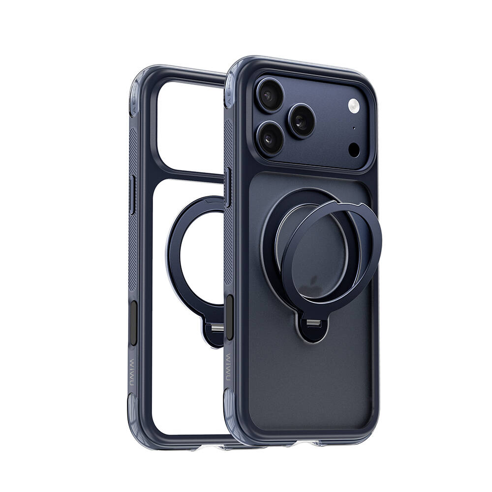 Apple iPhone 17 Pro Kılıf Wiwu AS-203 AeroShield Ultra Serisi M-safe Şarj Özellikli Airbag Tasarımlı Standlı Kapak - 27