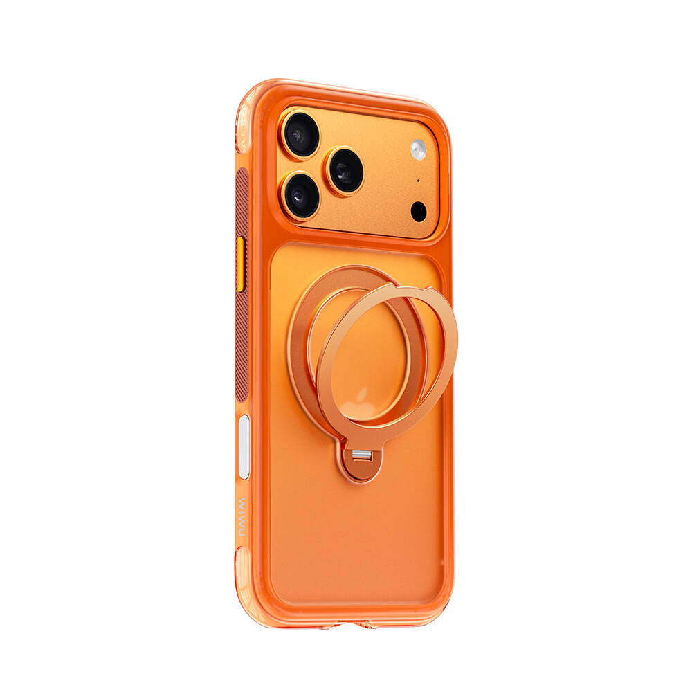 Apple iPhone 17 Pro Kılıf Wiwu AS-203 AeroShield Ultra Serisi M-safe Şarj Özellikli Airbag Tasarımlı Standlı Kapak - 19