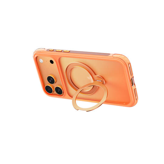 Apple iPhone 17 Pro Kılıf Wiwu AS-203 AeroShield Ultra Serisi M-safe Şarj Özellikli Airbag Tasarımlı Standlı Kapak - 25