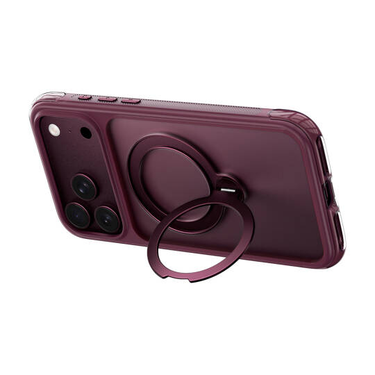 Apple iPhone 17 Pro Kılıf Wiwu AS-203 AeroShield Ultra Serisi M-safe Şarj Özellikli Airbag Tasarımlı Standlı Kapak - 16