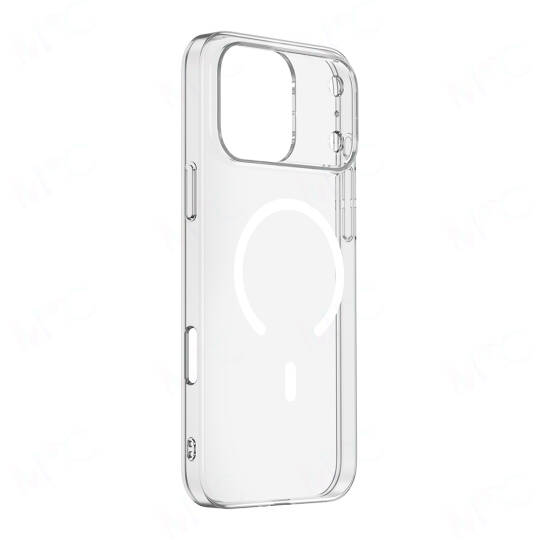 Apple iPhone 17 Pro Kılıf Zore M-safe Şarj Özellikli Şeffaf Kamera Çerçeveli Porto Kapak - 3