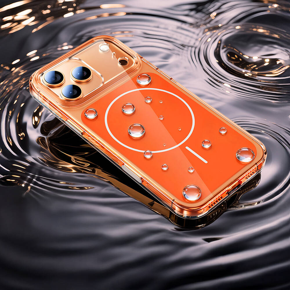 Apple iPhone 17 Pro Kılıf Zore M-safe Şarj Özellikli Şeffaf Kamera Kontrol Butonlu Lugano Kapak - 7
