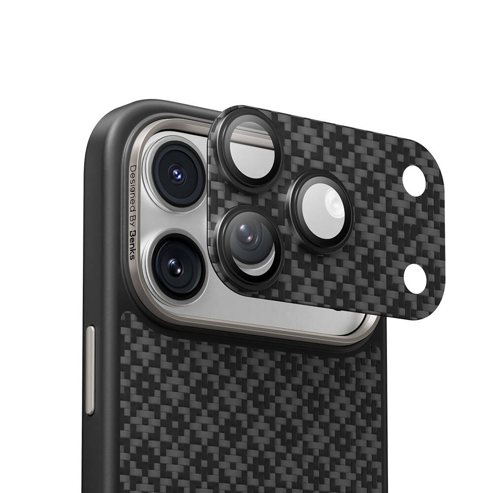 Apple iPhone 17 Pro Max Benks ArmorWarrior ArmorGrid Serisi Kevlar Kamera Lens Koruyucu - 9