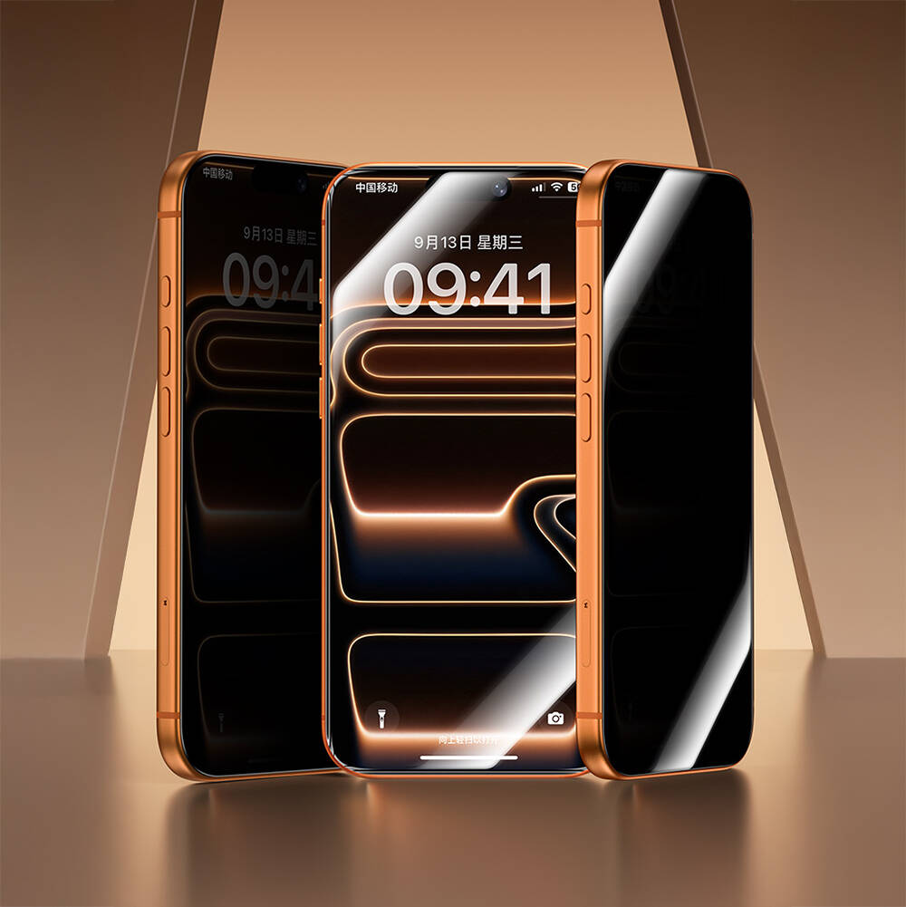 Apple iPhone 17 Pro Max Benks Glass Warrior 2.0 EZFita Privacy Hayalet Cam Ekran Koruyucu + Kolay Uygulama Aparatı - 10