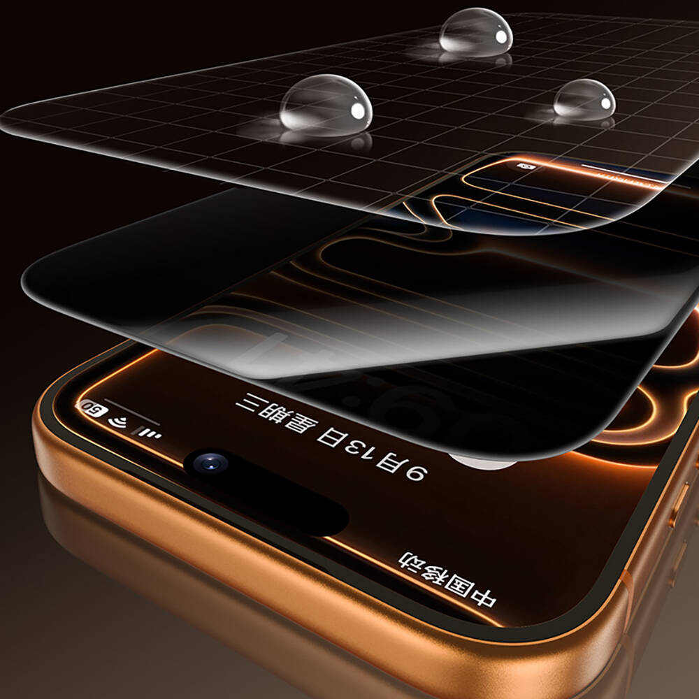 Apple iPhone 17 Pro Max Benks Glass Warrior 2.0 EZFita Privacy Hayalet Cam Ekran Koruyucu + Kolay Uygulama Aparatı - 11