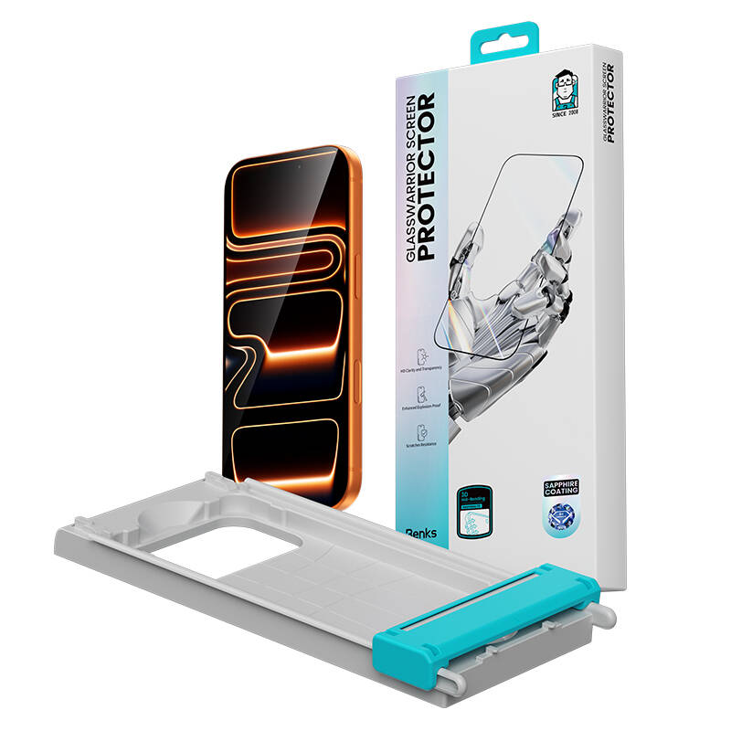 Apple iPhone 17 Pro Max Benks Glass Warrior 2.0 EZFita Safir Cam Ekran Koruyucu + Kolay Uygulama Aparatı - 15
