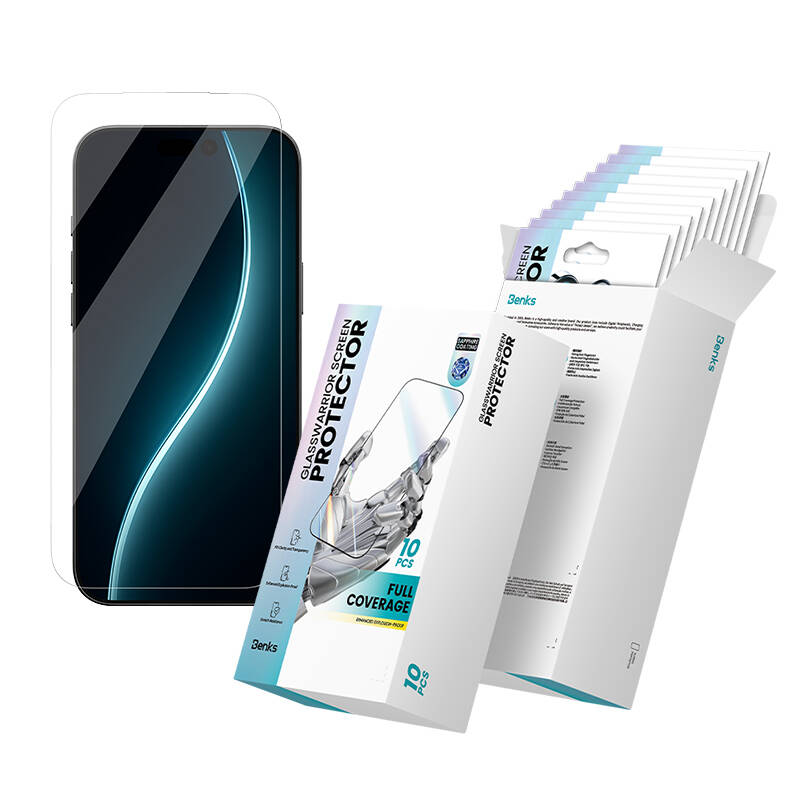 Apple iPhone 17 Pro Max Benks Glass Warrior Safir Coating 0.3mm Cam Ekran Koruyucu 10lu Paket - 2
